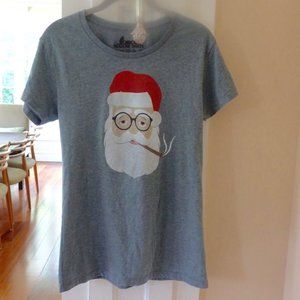 Smoking Santa short sleeve t shirt - Headline Shirts - Size Large